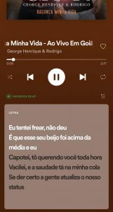 Spotify com letra