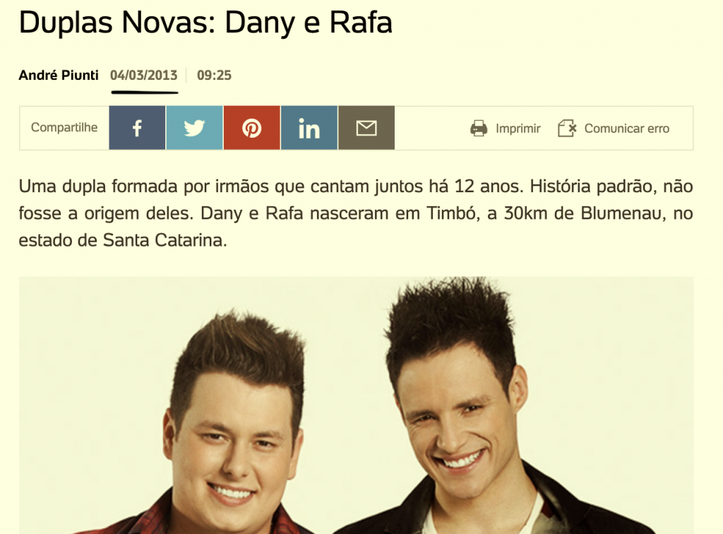 Dany e Rafa: 20 anos de história